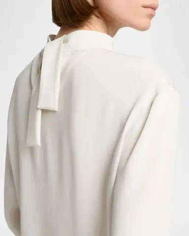 Giorgio Armani Neck-Tie Long-Sleeve Silk Top | Thumbnail 4 Giorgio Armani Neck-Tie Long-Sleeve Silk Top | Thumbnail 4