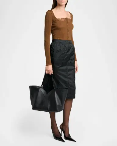 Saint Laurent Y Small Tote Bag in Leather | Thumbnail 5 Saint Laurent Y Small Tote Bag in Leather | Thumbnail 5