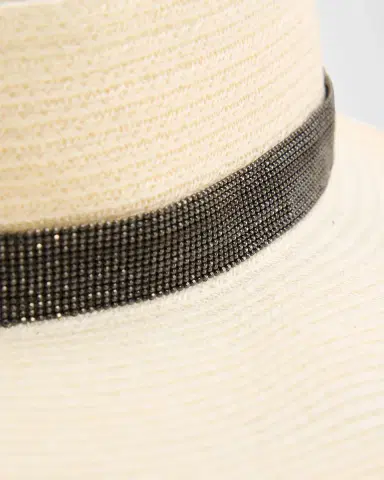 Brunello Cucinelli Hemp Visor with Monili Band | Thumbnail 2 Brunello Cucinelli Hemp Visor with Monili Band | Thumbnail 2