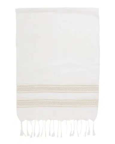 Brunello Cucinelli Embroidered Linen Fringe-Trim Scarf | Thumbnail 1 Brunello Cucinelli Embroidered Linen Fringe-Trim Scarf | Thumbnail 1