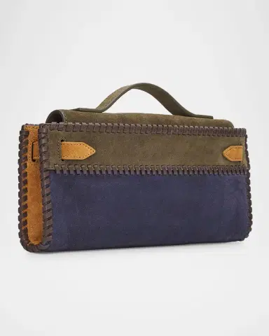 Veronica Beard Dash Colorblocked Suede Top Handle bag | Thumbnail 3 Veronica Beard Dash Colorblocked Suede Top Handle bag | Thumbnail 3