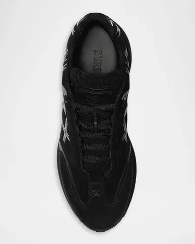 Burberry Men's Eclipse Mesh and Suede Runner Sneakers | Thumbnail 3 Burberry Men's Eclipse Mesh and Suede Runner Sneakers | Thumbnail 3