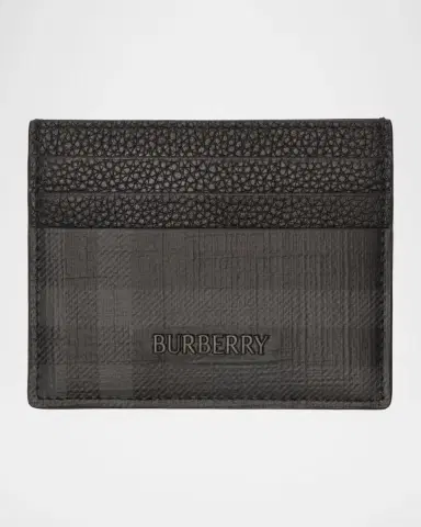 Burberry Men's City Check Coated Canvas Card Case | Thumbnail 3 Burberry Men's City Check Coated Canvas Card Case | Thumbnail 3