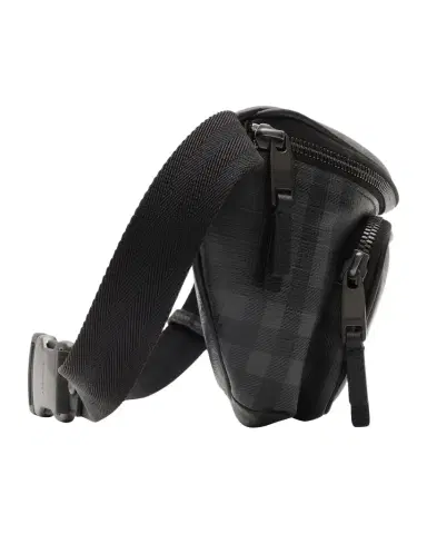 Burberry Men's ML Iron Check Coated Canvas Belt Bag | Thumbnail 1 Burberry Men's ML Iron Check Coated Canvas Belt Bag | Thumbnail 1