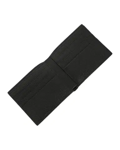 Dolce & Gabbana Men's Logo Plaque Dauphine Leather Bifold Wallet | Thumbnail 1 Dolce & Gabbana Men's Logo Plaque Dauphine Leather Bifold Wallet | Thumbnail 1
