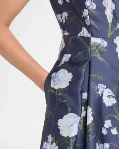 SACHIN BABI Marta Pleated Floral Mikado Gown | Thumbnail 5 SACHIN BABI Marta Pleated Floral Mikado Gown | Thumbnail 5