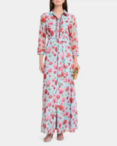 SACHIN BABI Addison Embellished Floral Organza Shirt Gown | Thumbnail 2 SACHIN BABI Addison Embellished Floral Organza Shirt Gown | Thumbnail 2