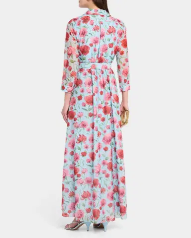 SACHIN BABI Addison Embellished Floral Organza Shirt Gown | Thumbnail 3 SACHIN BABI Addison Embellished Floral Organza Shirt Gown | Thumbnail 3