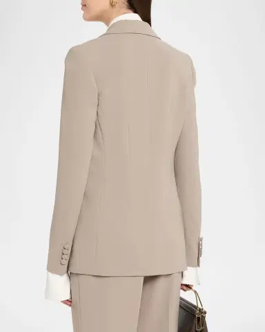 Lafayette 148 New York Single-Button Finesse Crepe Blazer | Thumbnail 3 Lafayette 148 New York Single-Button Finesse Crepe Blazer | Thumbnail 3