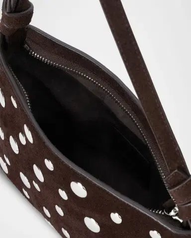 Staud Dani Angular Studded Suede Shoulder Bag | Thumbnail 3 Staud Dani Angular Studded Suede Shoulder Bag | Thumbnail 3
