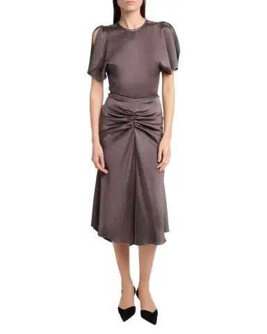 Victoria Beckham Draped Split-Sleeve Satin Blouse | Thumbnail 1 Victoria Beckham Draped Split-Sleeve Satin Blouse | Thumbnail 1