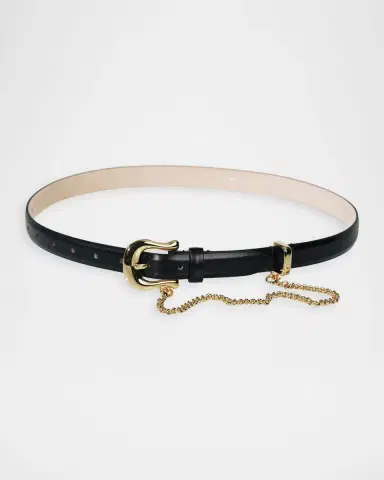 Déhanche Luzia Chain-Embellished Leather Belt | Thumbnail 2 Déhanche Luzia Chain-Embellished Leather Belt | Thumbnail 2