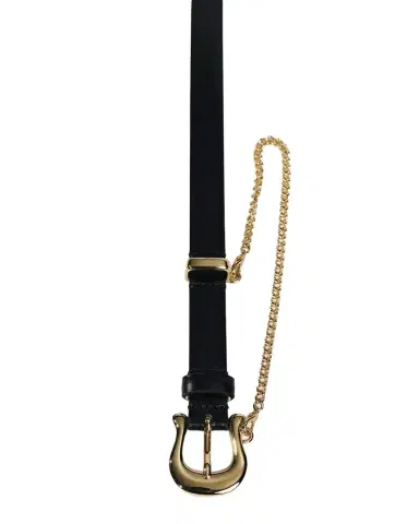 Déhanche Luzia Chain-Embellished Leather Belt | Thumbnail 1 Déhanche Luzia Chain-Embellished Leather Belt | Thumbnail 1