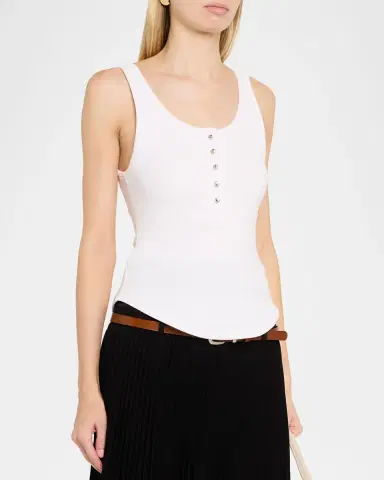 Cinq à Sept Ripley Rib-Knit Tank Top | Thumbnail 4 Cinq à Sept Ripley Rib-Knit Tank Top | Thumbnail 4