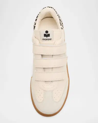 Isabel Marant Beth Mixed Leather Grip-Strap Sneakers | Thumbnail 3 Isabel Marant Beth Mixed Leather Grip-Strap Sneakers | Thumbnail 3