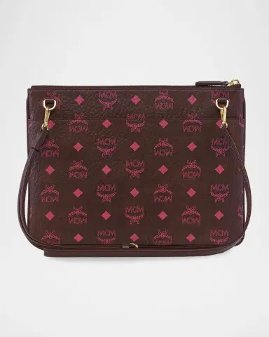 MCM Medium Aren Visetos Flat Crossbody Pouch Bag | Thumbnail 4 MCM Medium Aren Visetos Flat Crossbody Pouch Bag | Thumbnail 4