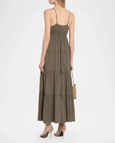 L'Agence Lua Tiered Maxi Dress | Thumbnail 3 L'Agence Lua Tiered Maxi Dress | Thumbnail 3