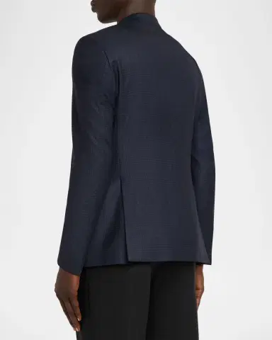 Giorgio Armani Men's Soft Prince of Wales Single-Breasted Sport Coat | Thumbnail 2 Giorgio Armani Men's Soft Prince of Wales Single-Breasted Sport Coat | Thumbnail 2