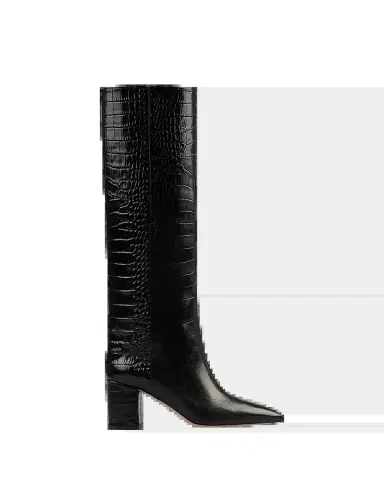 Paris Texas Anja Croco Block-Heel Knee Boots | Thumbnail 2 Paris Texas Anja Croco Block-Heel Knee Boots | Thumbnail 2
