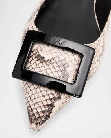 Roger Vivier Gommettine Snake-Embossed Leather Slingback Flats | Thumbnail 4 Roger Vivier Gommettine Snake-Embossed Leather Slingback Flats | Thumbnail 4