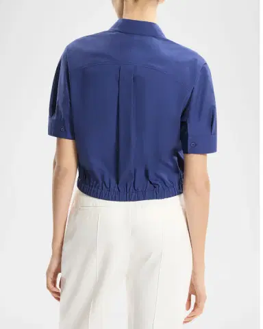 Theory Short-Sleeve Button-Front Shirt | Thumbnail 3 Theory Short-Sleeve Button-Front Shirt | Thumbnail 3