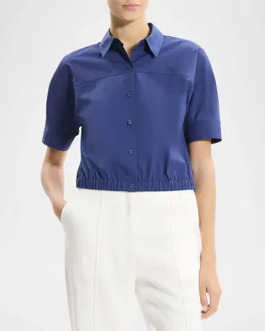 Theory Short-Sleeve Button-Front Shirt | Thumbnail 4 Theory Short-Sleeve Button-Front Shirt | Thumbnail 4
