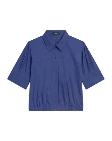Theory Short-Sleeve Button-Front Shirt | Thumbnail 1 Theory Short-Sleeve Button-Front Shirt | Thumbnail 1