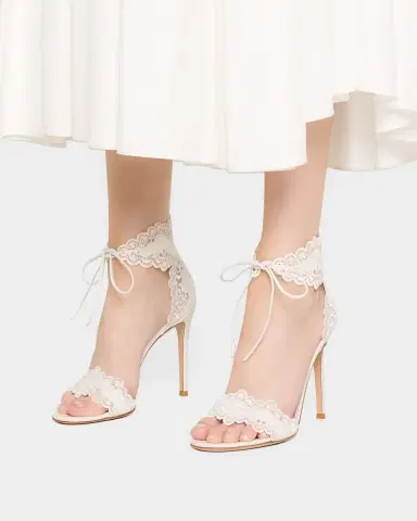 Gianvito Rossi 105mm Evie Embroidered Leather Ankle-Tie Sandals | Thumbnail 2 Gianvito Rossi 105mm Evie Embroidered Leather Ankle-Tie Sandals | Thumbnail 2
