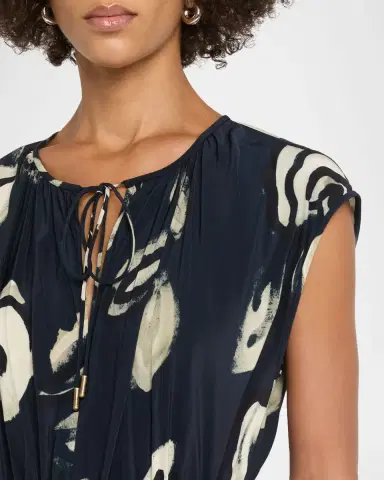 Max Mara Cap-Sleeve Floral-Print Silk Belted Maxi Dress | Thumbnail 4 Max Mara Cap-Sleeve Floral-Print Silk Belted Maxi Dress | Thumbnail 4