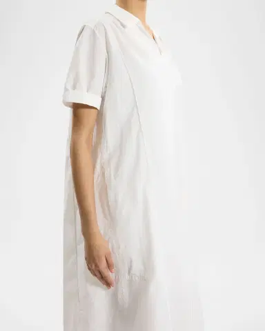 Theory Short-Sleeve Poplin Popover Maxi Dress | Thumbnail 5 Theory Short-Sleeve Poplin Popover Maxi Dress | Thumbnail 5