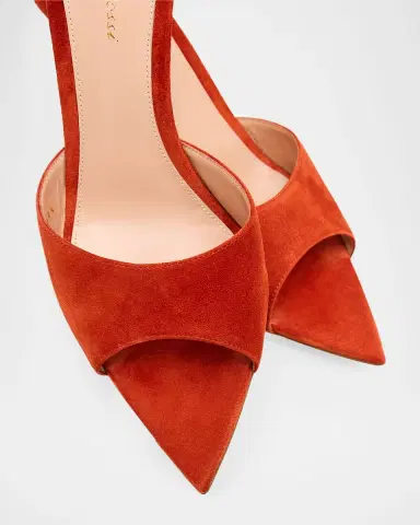 Gianvito Rossi 85mm Elle Suede Mule Pumps | Thumbnail 4 Gianvito Rossi 85mm Elle Suede Mule Pumps | Thumbnail 4
