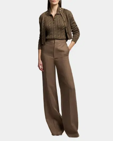 Ralph Lauren Collection Dean II Linen Wide-Leg Trousers | Thumbnail 2 Ralph Lauren Collection Dean II Linen Wide-Leg Trousers | Thumbnail 2