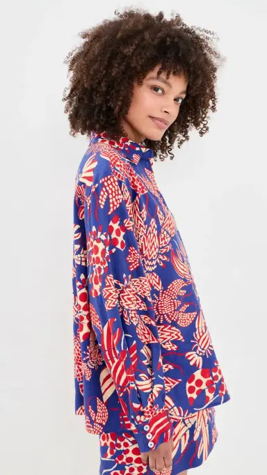 FARM Rio obster Button Down Shirt Red/Blue | Thumbnail 4 FARM Rio obster Button Down Shirt Red/Blue | Thumbnail 4