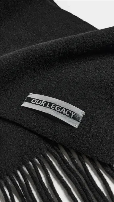 Our Legacy Estate Scarf Black Double Wool One Size | Thumbnail 4 Our Legacy Estate Scarf Black Double Wool One Size | Thumbnail 4