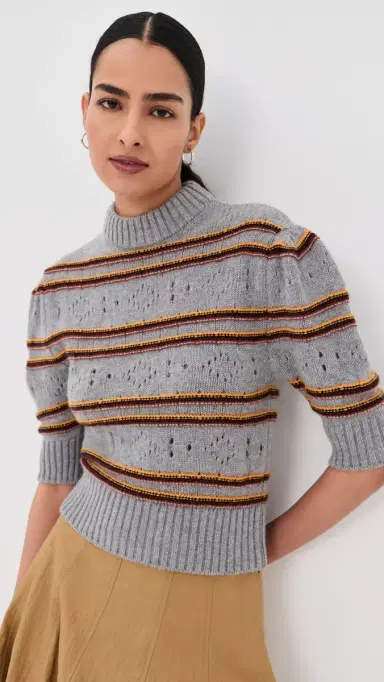 Marni Openwork Knit Cashmere Sweater Inox | Thumbnail 2 Marni Openwork Knit Cashmere Sweater Inox | Thumbnail 2