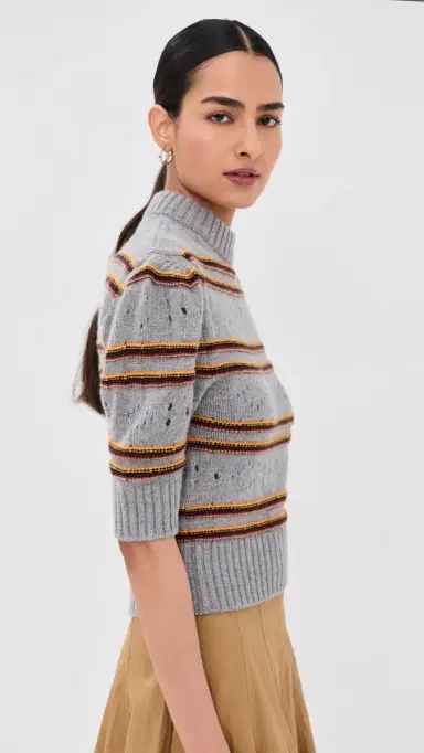 Marni Openwork Knit Cashmere Sweater Inox | Thumbnail 4 Marni Openwork Knit Cashmere Sweater Inox | Thumbnail 4