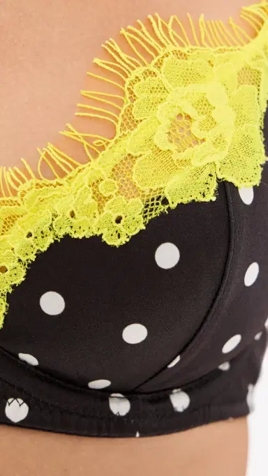 Fleur du Mal Juliet Lace Demi Bra Small Black Dot 38D | Thumbnail 6 Fleur du Mal Juliet Lace Demi Bra Small Black Dot 38D | Thumbnail 6