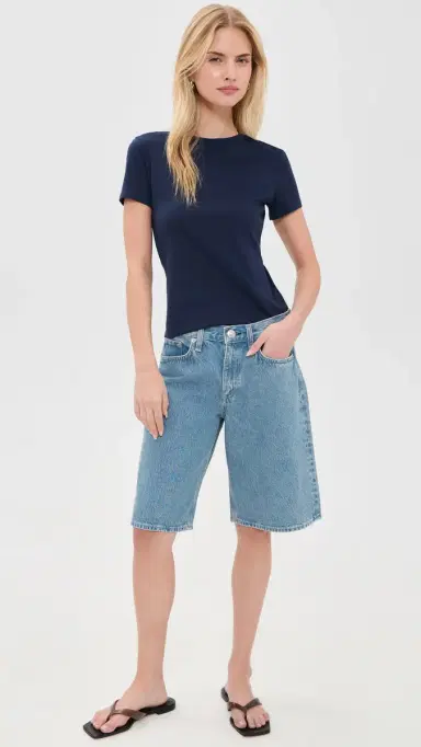 Theory Tiny Apex Tee Sapphire Navy - 2qt P | Thumbnail 5 Theory Tiny Apex Tee Sapphire Navy - 2qt P | Thumbnail 5