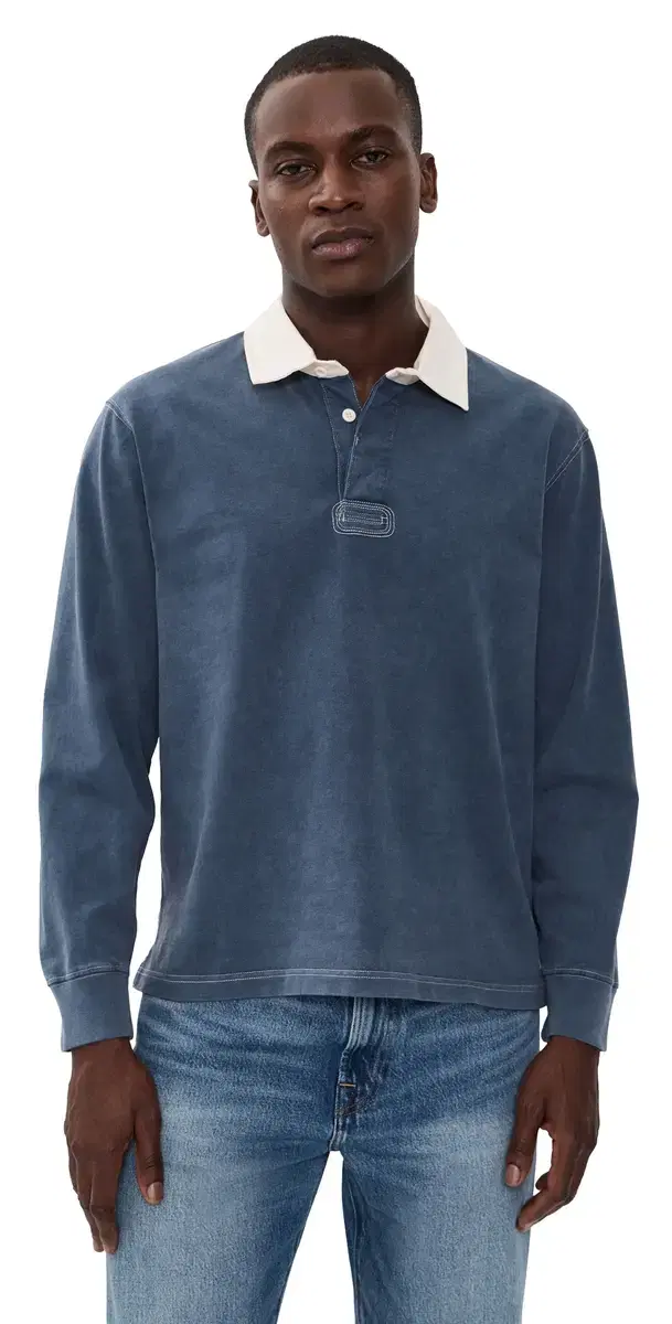 Washed Rugby hirt Navy Washed Rugby hirt Navy