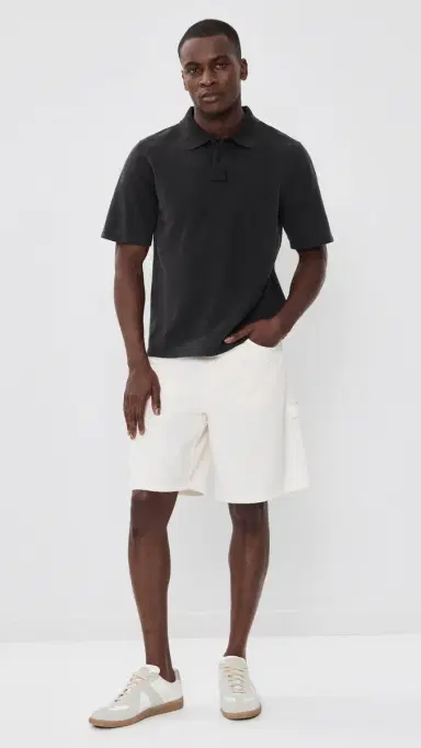 Corridor Washed Pique Polo Top Black | Thumbnail 5 Corridor Washed Pique Polo Top Black | Thumbnail 5