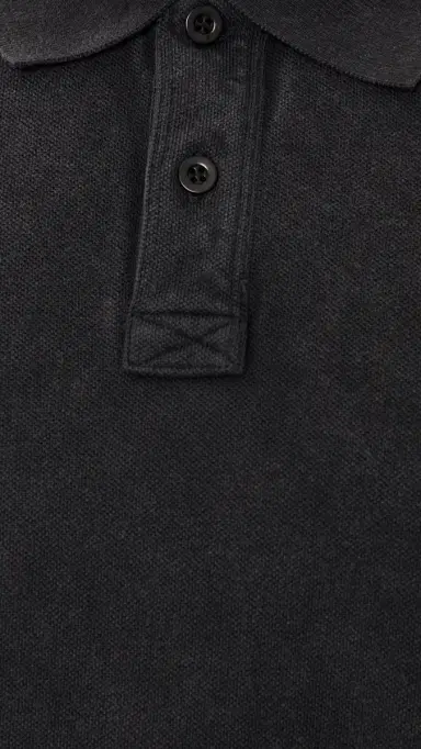 Corridor Washed Pique Polo Top Black | Thumbnail 6 Corridor Washed Pique Polo Top Black | Thumbnail 6