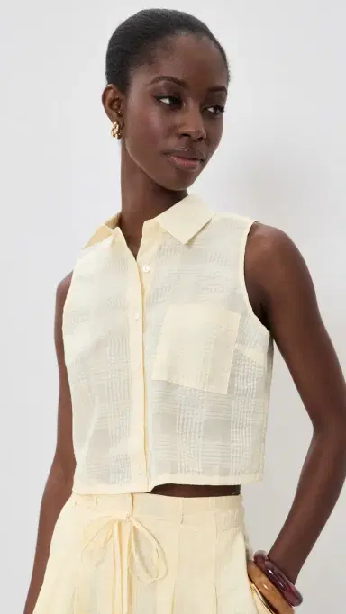 HEVRON Katja Top Butter Plaid | Thumbnail 2 HEVRON Katja Top Butter Plaid | Thumbnail 2