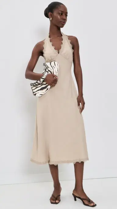 Lioness Stars Align Midi Dress Beige | Thumbnail 5 Lioness Stars Align Midi Dress Beige | Thumbnail 5