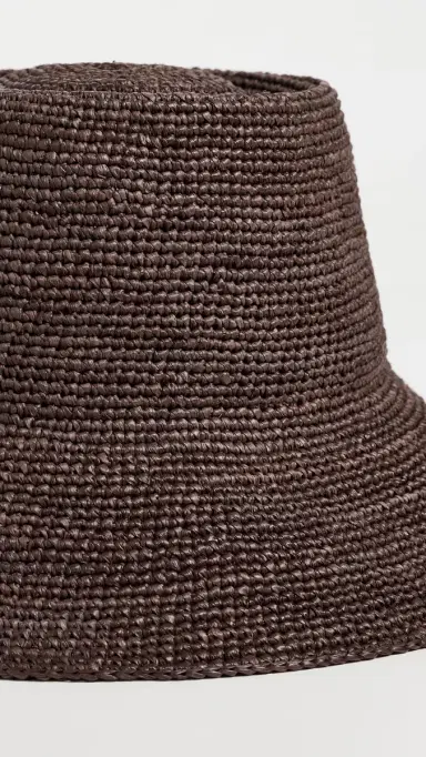 JANESSA LEONE Felix Raffia Hat Dark Earth | Thumbnail 4 JANESSA LEONE Felix Raffia Hat Dark Earth | Thumbnail 4
