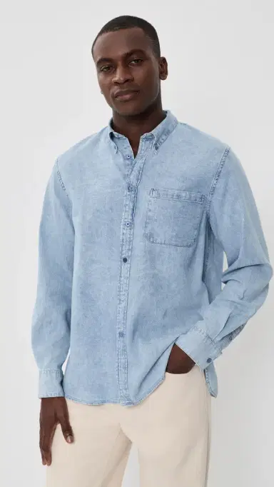 PS Paul Smith Long Sleeve Casual Fit Shirt Medium Blue | Thumbnail 2 PS Paul Smith Long Sleeve Casual Fit Shirt Medium Blue | Thumbnail 2