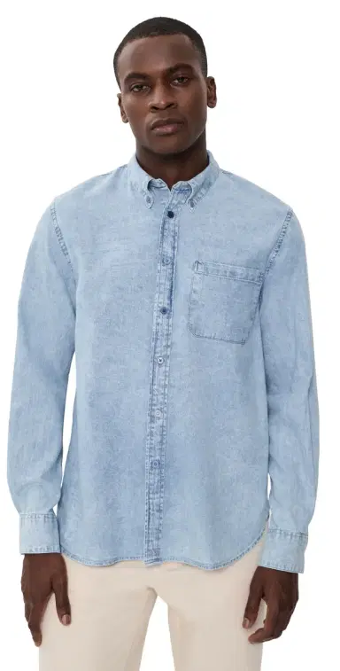 PS Paul Smith Long Sleeve Casual Fit Shirt Medium Blue | Thumbnail 1 PS Paul Smith Long Sleeve Casual Fit Shirt Medium Blue | Thumbnail 1