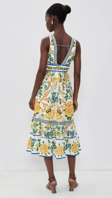 Farm Rio Emily Floral Tapestry Midi Dress Emily Floral Tapestry | Thumbnail 3 Farm Rio Emily Floral Tapestry Midi Dress Emily Floral Tapestry | Thumbnail 3
