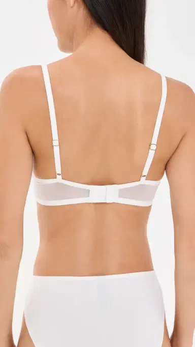 Natori Peony Unlined Underwire Bra Warm White/Black | Thumbnail 3 Natori Peony Unlined Underwire Bra Warm White/Black | Thumbnail 3