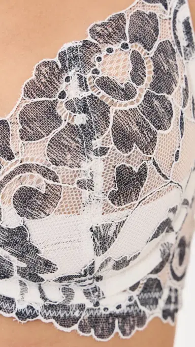 Natori Peony Unlined Underwire Bra Warm White/Black | Thumbnail 6 Natori Peony Unlined Underwire Bra Warm White/Black | Thumbnail 6