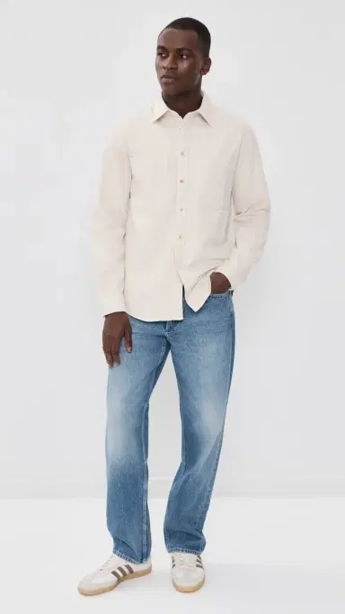 PS Paul Smith Long Sleeve Casual Fit 2 Pocket Shirt Natural | Thumbnail 5 PS Paul Smith Long Sleeve Casual Fit 2 Pocket Shirt Natural | Thumbnail 5